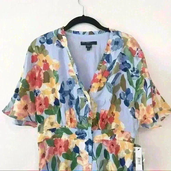 Maggy London Dolman Sleeve Floral A-line Dress - Picture 4 of 10